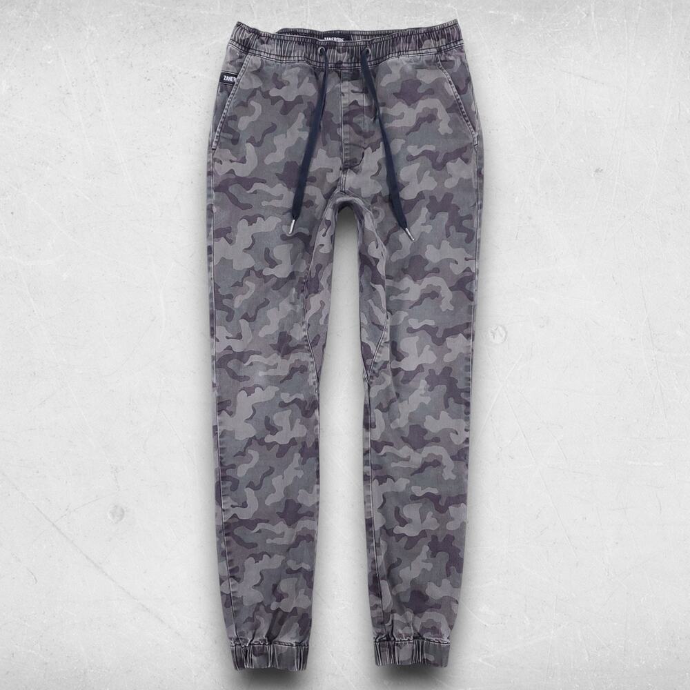 Zanerobe Joggers Men 30 Camo Sureshot Elastic Waist Cuffs Drawstring Athleisure
